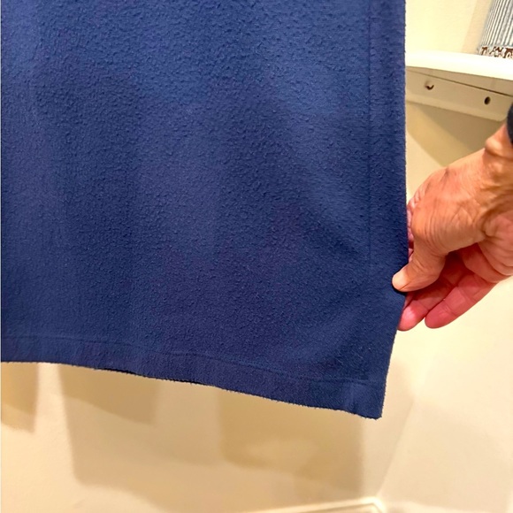 Magnolia 3 piece Loungewear Blue Crop Tank Top, flared pants, & long duster robe - Picture 7 of 14